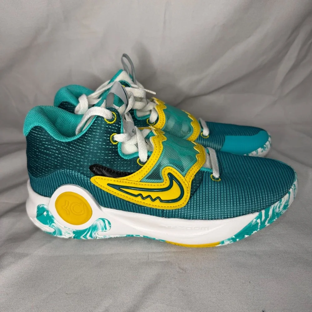 Nike KD Trey 5 X Teal Yellow White Basketball Shoes DJ7171-300 Mens Sneakers 7